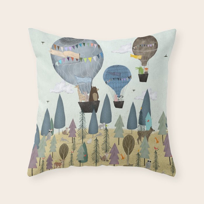 A Little Woodland Adventure Throw Pillow