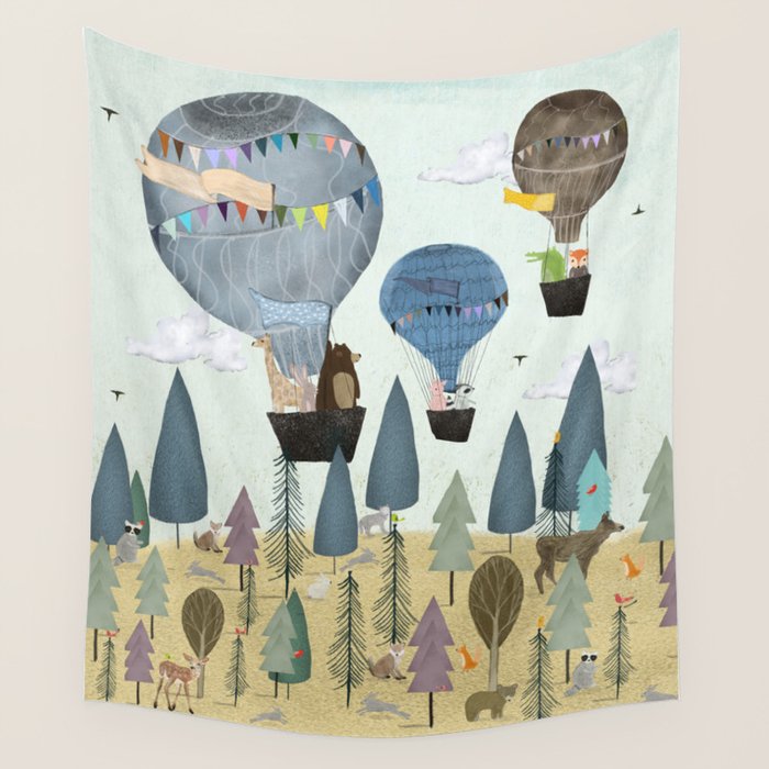 A Little Woodland Adventure Wall Tapestry