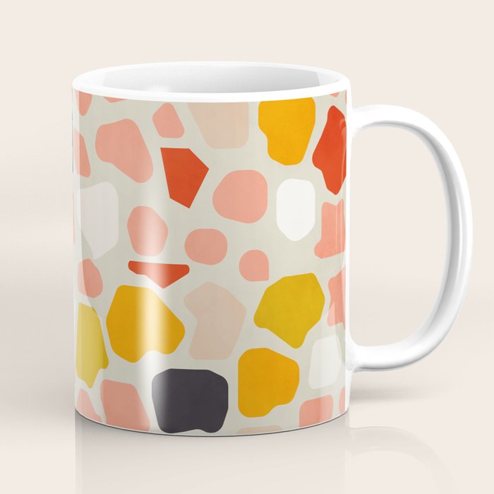 Terrazzo Mosaic Shapes Modern Coffee Mug