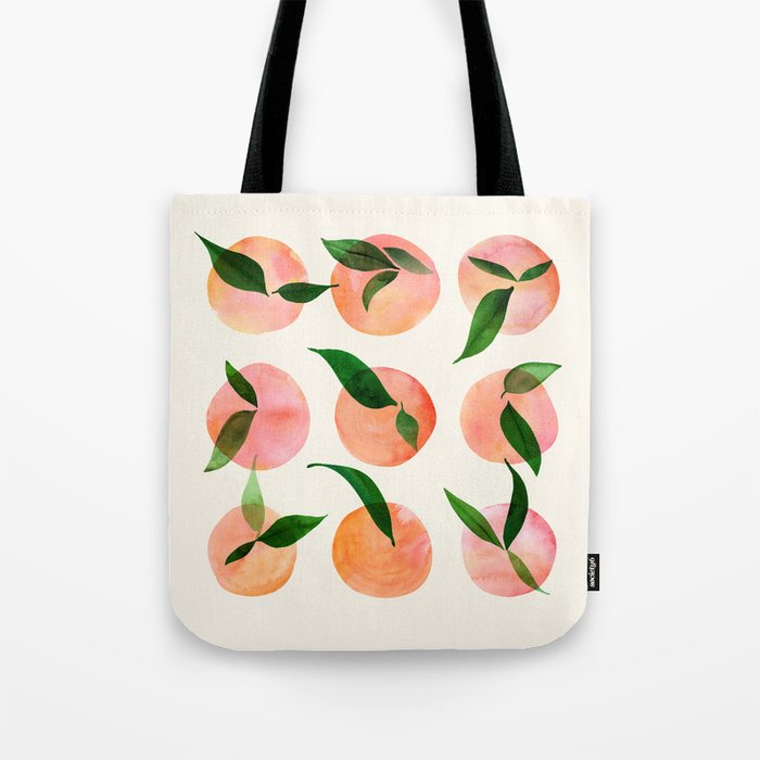 Abstract Watercolor Fruit Shapes Tote Bag