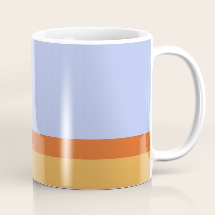 70s Summer Color Block Blue And Orange Coffee Mug