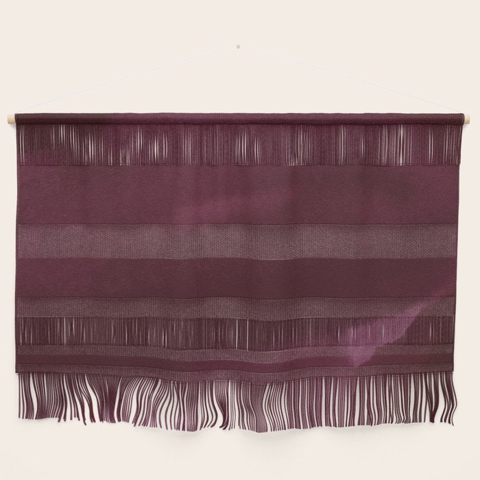 Abstract Modern Dark Burgundy Watercolor Wall Hanging