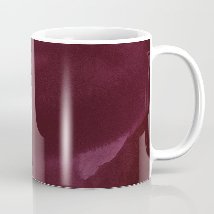 Abstract Modern Dark Burgundy Watercolor Coffee Mug