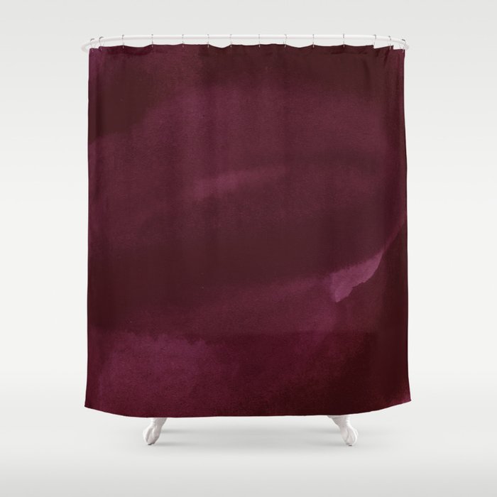 Abstract Modern Dark Burgundy Watercolor Shower Curtain