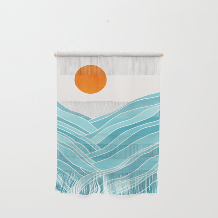 Waves Like Mountains Landscape Wall Hanging