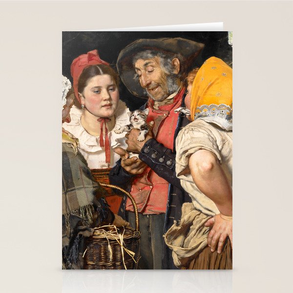 Old Man'S Treasure By Karl Gussow, 1876 Stationery Card