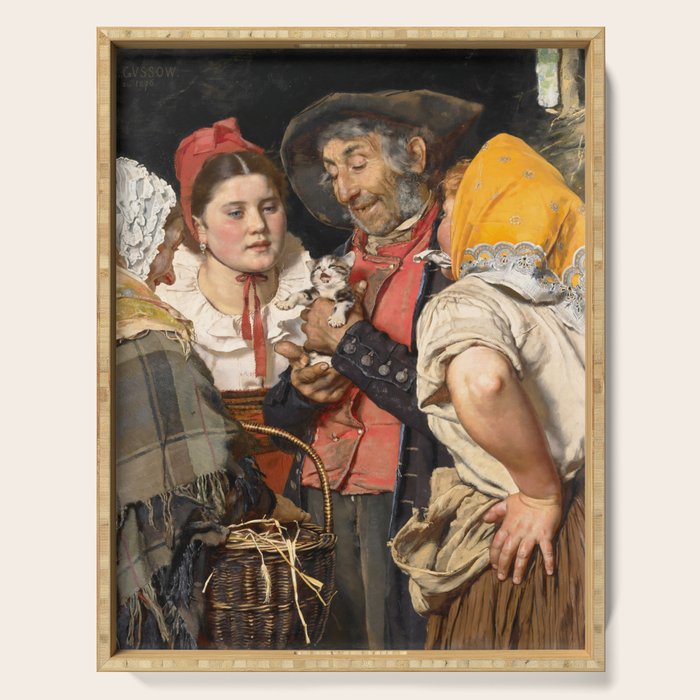 Old Man'S Treasure By Karl Gussow, 1876 Serving Tray