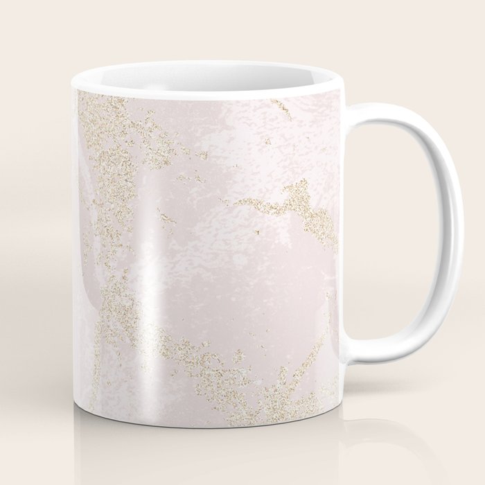 Elegant Modern Blush Pink Gold Pastel Marble Coffee Mug