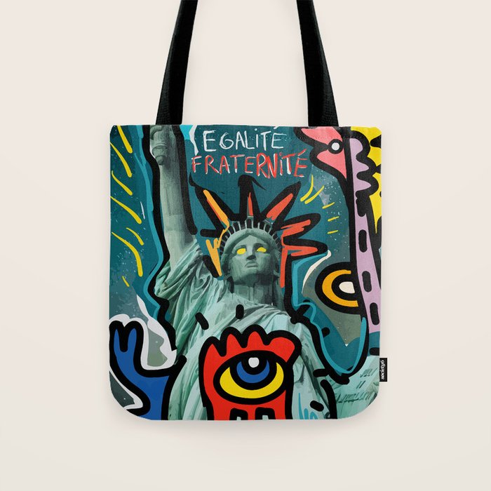 Liberté éGalité Fraternité Street Art French Graffiti Tote Bag