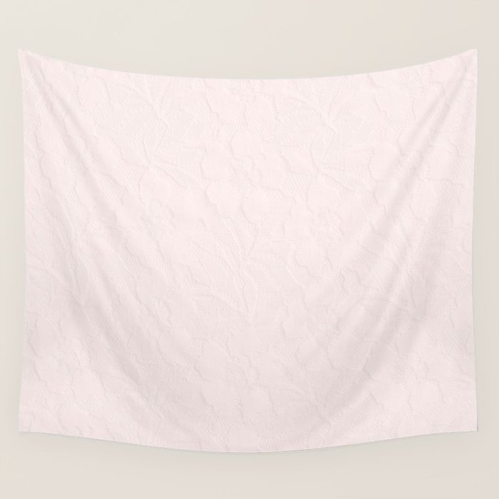 Elegant Vintage Blush Pink French Floral Lace Wall Tapestry