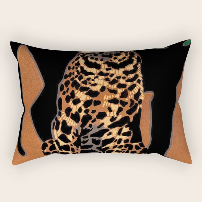 Vintage Munich Zoo Leopard 1912 Advertisement Rectangular Pillow