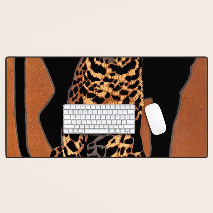 Vintage Munich Zoo Leopard 1912 Advertisement Desk Mat