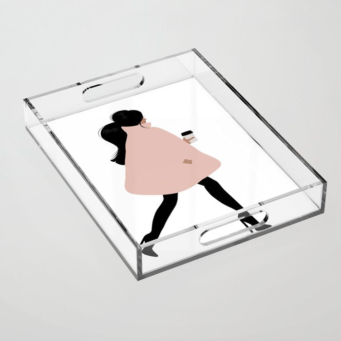 Bubble Coat Illustration By Sabina Fenn Acrylic Tray