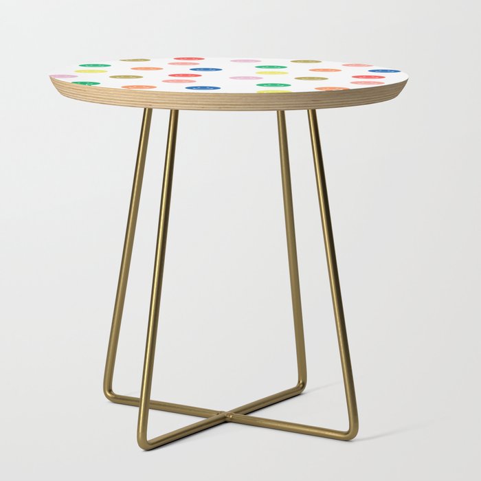 Smiley Faces Happy Simple Rainbow Colors Pattern Smile Face Kids Nursery Boys Girls Decor Side Table