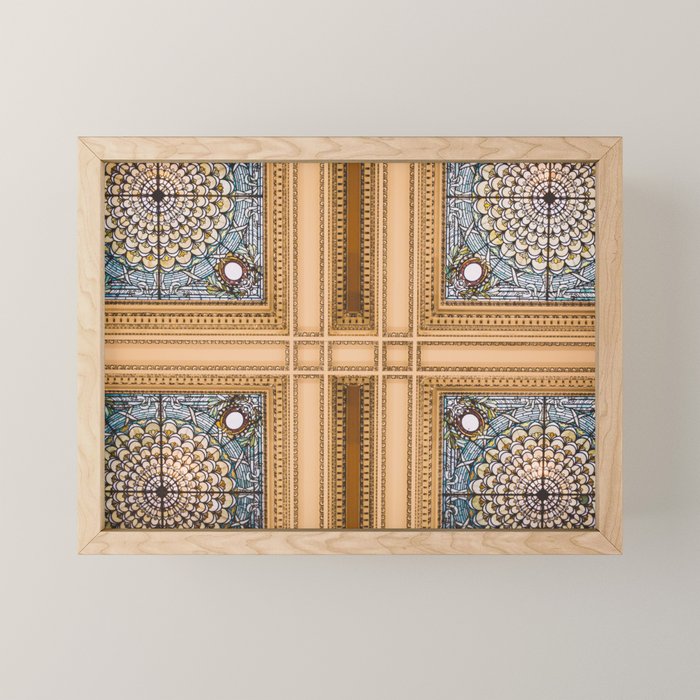 Teal X Gold X Washington Dc Architecture Mini Art Print