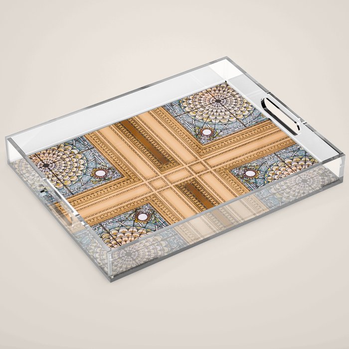Teal X Gold X Washington Dc Architecture Acrylic Tray