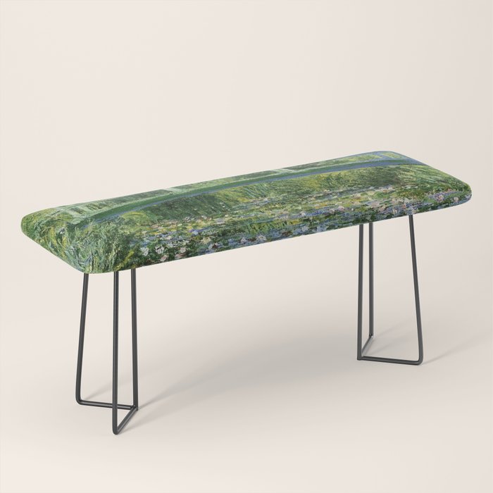 Water Lilies And Japanese Footbridge, Claude Monet Bench