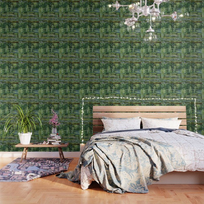 Water Lilies And Japanese Footbridge, Claude Monet Wallpaper