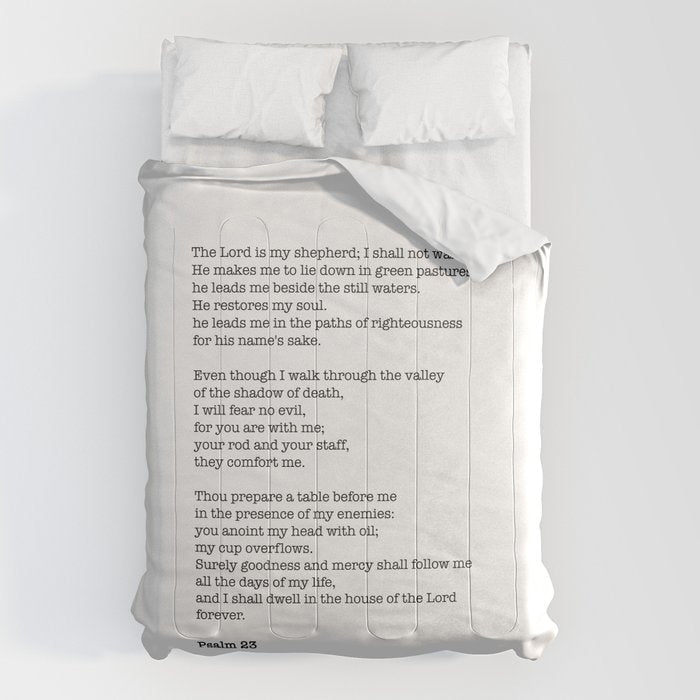 Psalm 23 Bible Verse Print - The Lord Is My Shepherd Comforter
