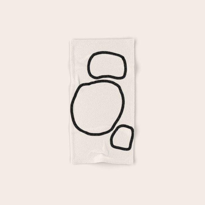 Abstract Stones, Minimalist Art Bath Towel