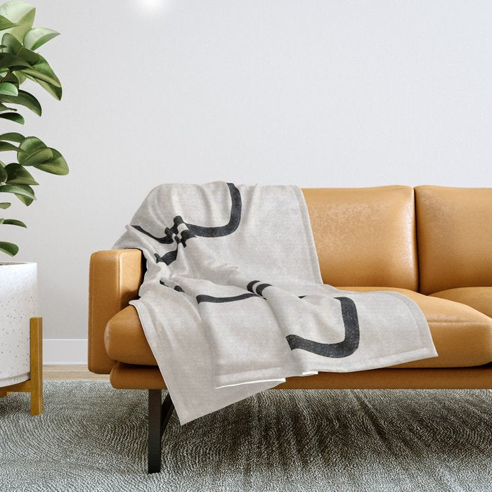 Abstract Stones, Minimalist Art Throw Blanket