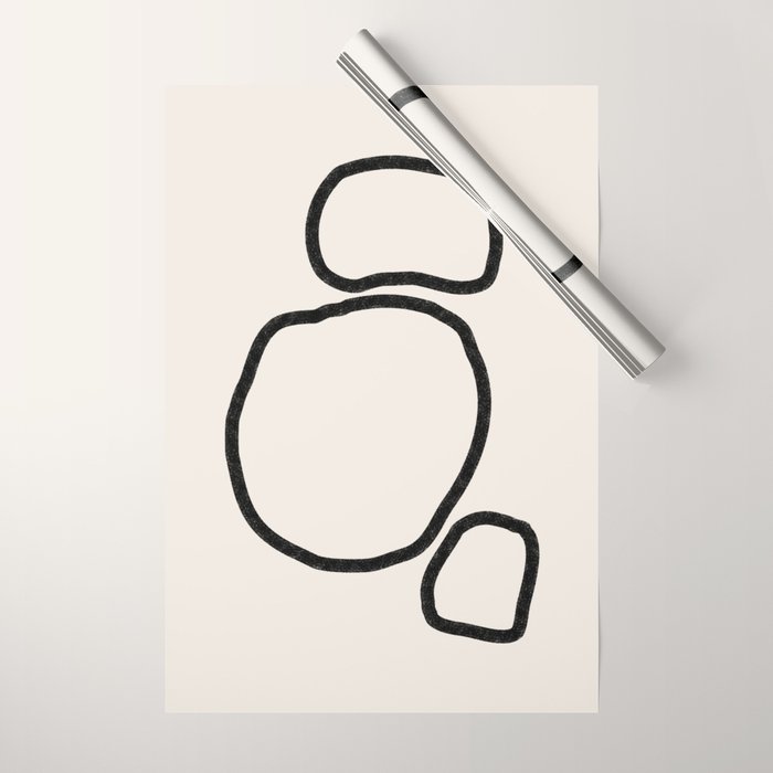 Abstract Stones, Minimalist Art Wrapping Paper