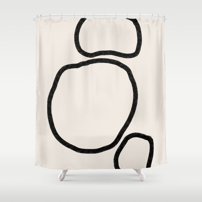Abstract Stones, Minimalist Art Shower Curtain