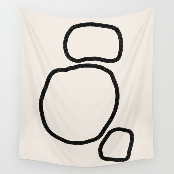 Abstract Stones, Minimalist Art Wall Tapestry