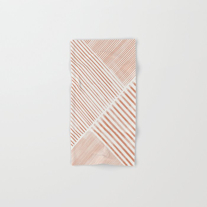 Blush Pink Stripes, Geometric Art Bath Towel