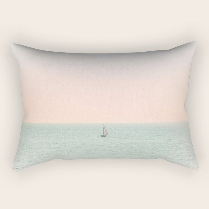 Sky Blush X Ocean Art Rectangular Pillow