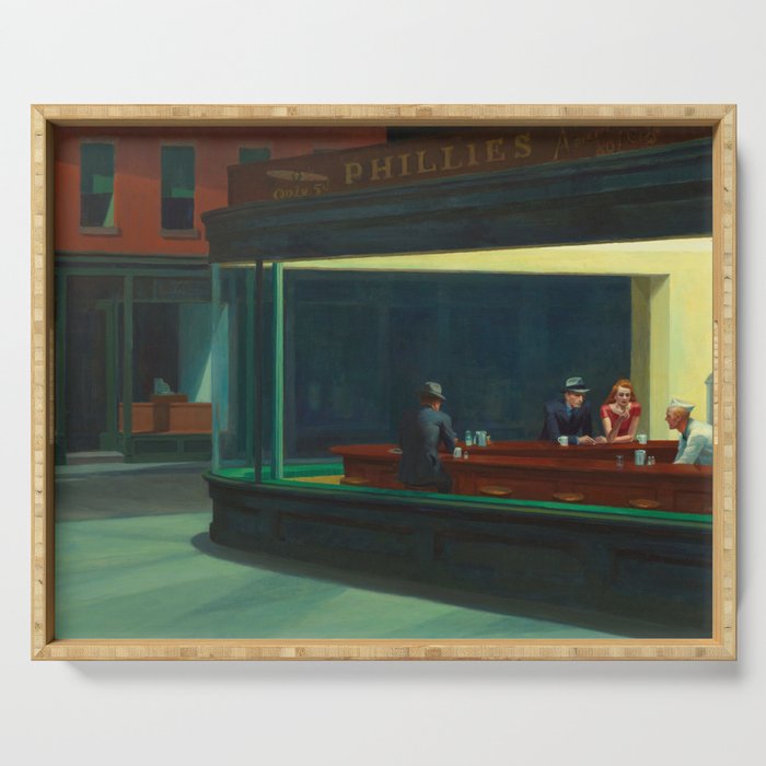 Nighthawks By Edward Hopper Serving Tray