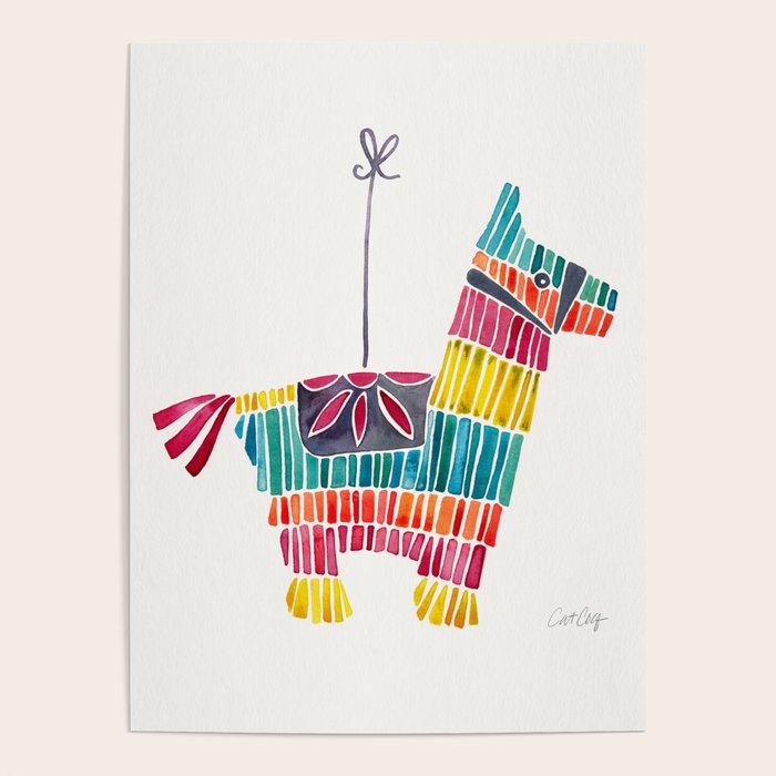 Mexican Donkey PinìAta - Cmyk Palette Poster