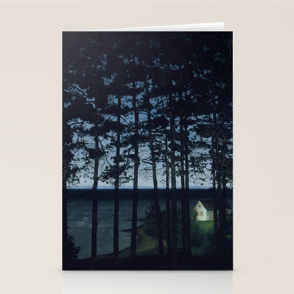 Fisherman'S Cottage, Harald Sohlberg, 1906 Stationery Card