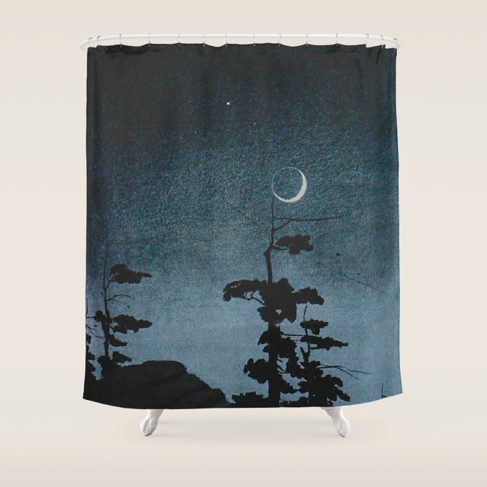 Walter Prichard Eaton - In Berkshire Fields - 1920 - Vintage Ombre Night Sky Shower Curtain