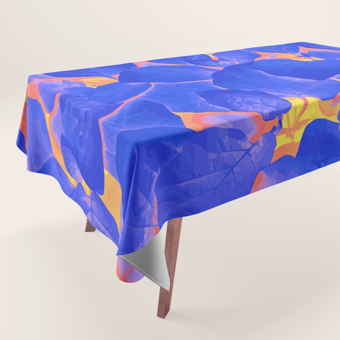 Supercontrast, Pop Of Color Ultraviolet Nature, Floral Graphic Design Tablecloth