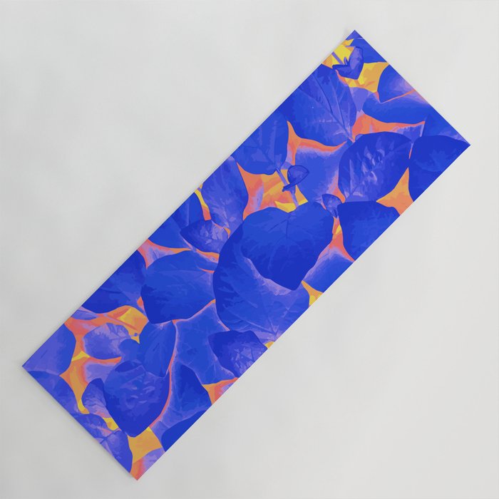 Supercontrast, Pop Of Color Ultraviolet Nature, Floral Graphic Design Yoga Mat