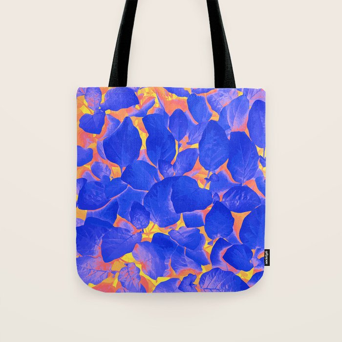 Supercontrast, Pop Of Color Ultraviolet Nature, Floral Graphic Design Tote Bag