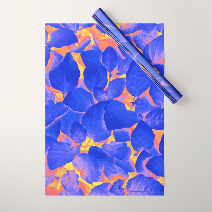 Supercontrast, Pop Of Color Ultraviolet Nature, Floral Graphic Design Wrapping Paper