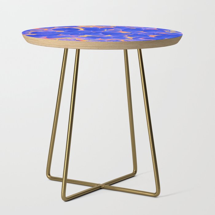Supercontrast, Pop Of Color Ultraviolet Nature, Floral Graphic Design Side Table