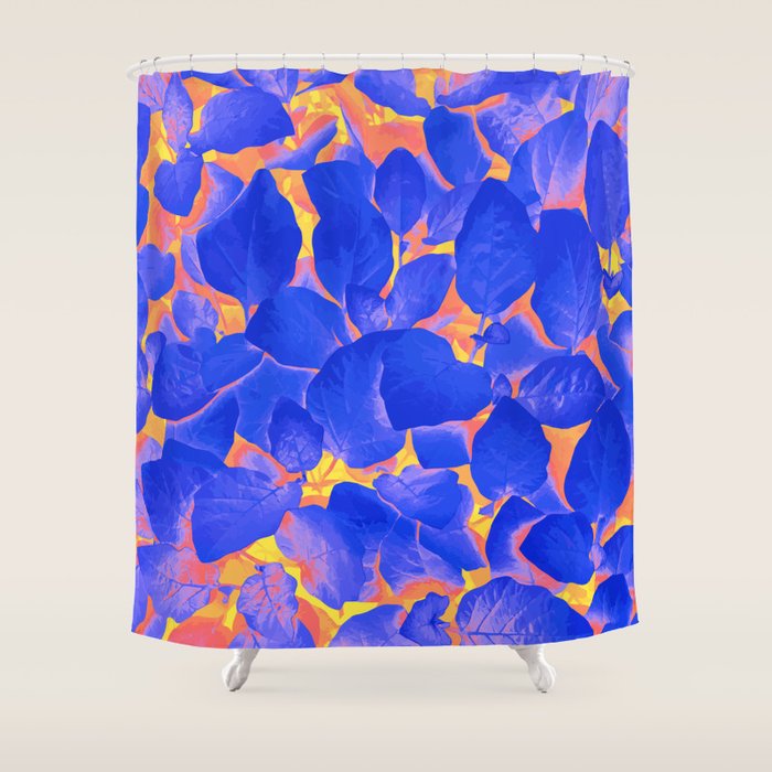 Supercontrast, Pop Of Color Ultraviolet Nature, Floral Graphic Design Shower Curtain
