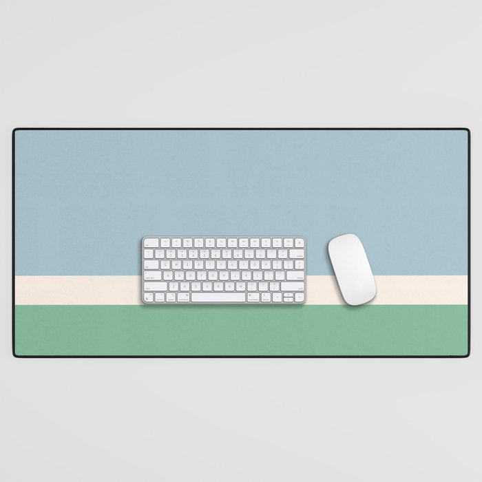 Juniper Color Block Blue And Green Desk Mat