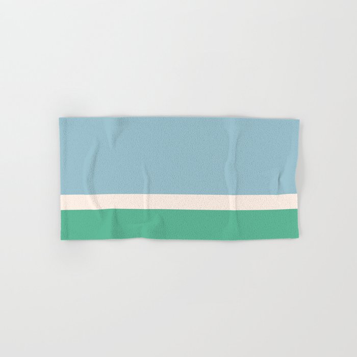 Juniper Color Block Blue And Green Bath Towel