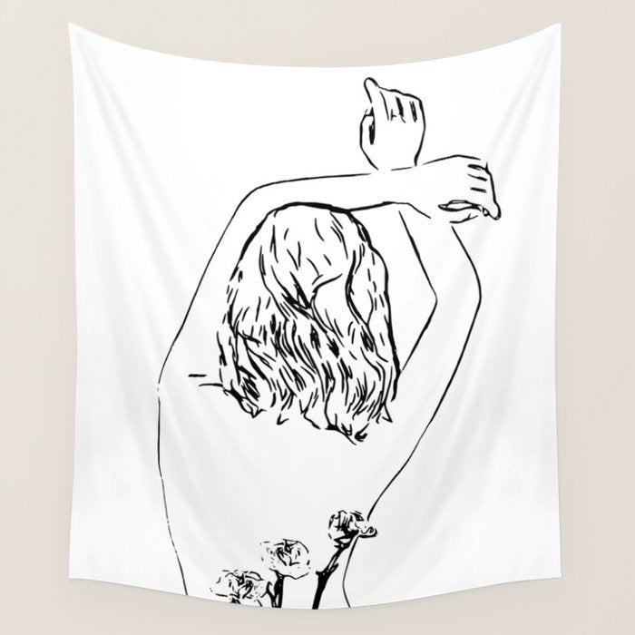 Oblivious #Drawing #Illustration Wall Tapestry