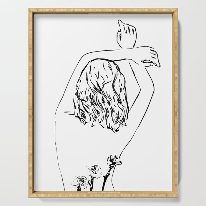 Oblivious #Drawing #Illustration Serving Tray