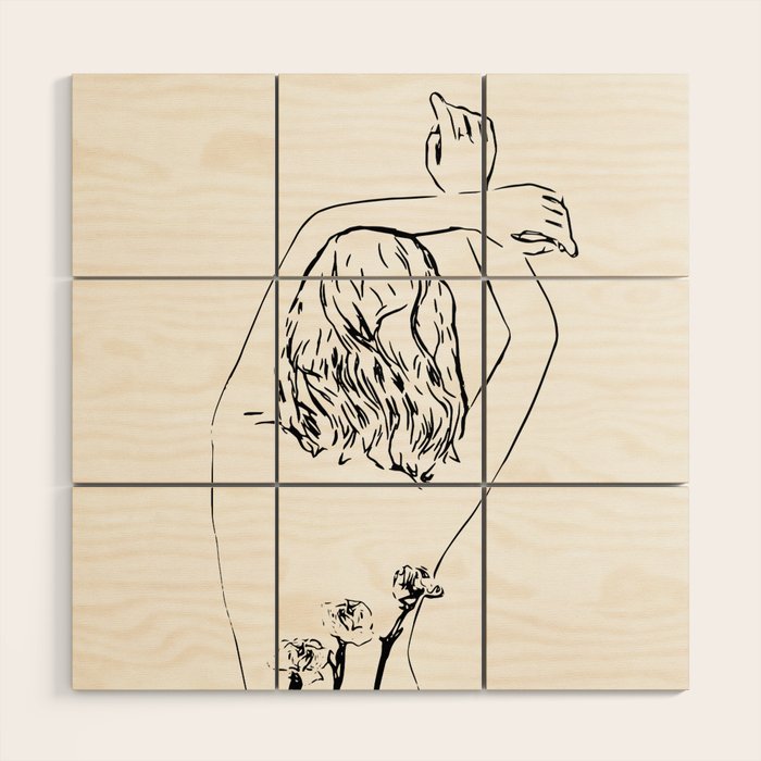 Oblivious #Drawing #Illustration Wood Wall Art