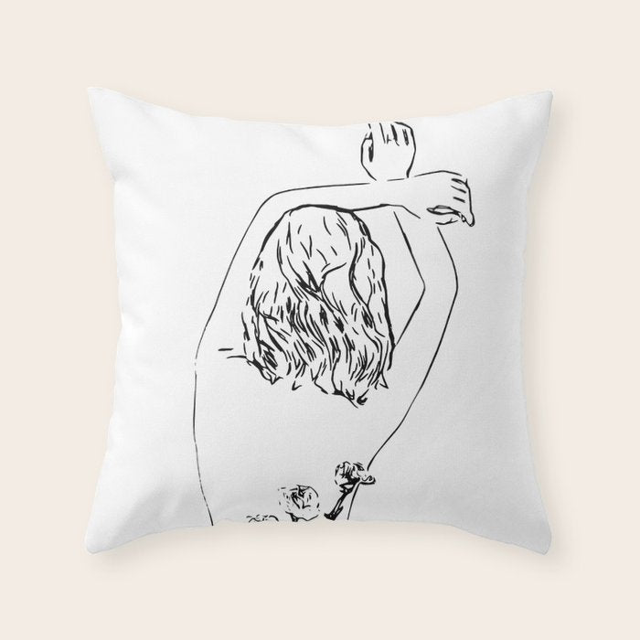 Oblivious #Drawing #Illustration Throw Pillow