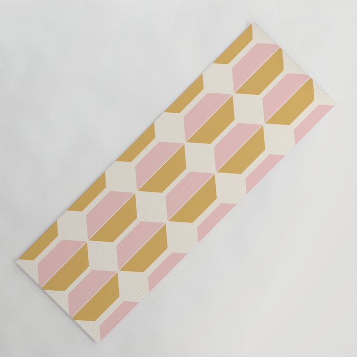 Zola Pattern Shapes - Sunrise Pink And Orange Yoga Mat
