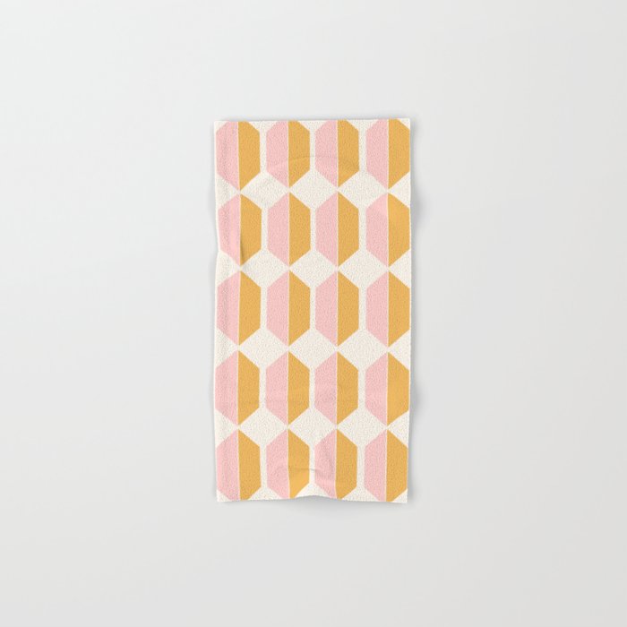 Zola Pattern Shapes - Sunrise Pink And Orange Bath Towel