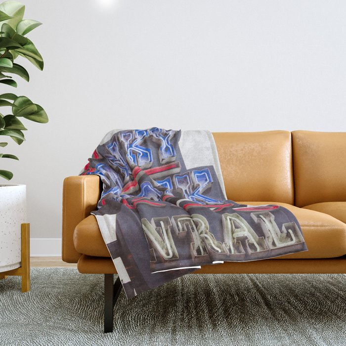 Honkytonk Central - Nashville Throw Blanket