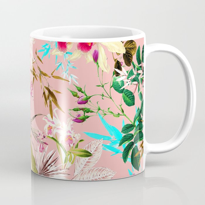 Gardenia | Vintage Botanical Nature Pattern | Blush Boho Plants Garden Floral Coffee Mug